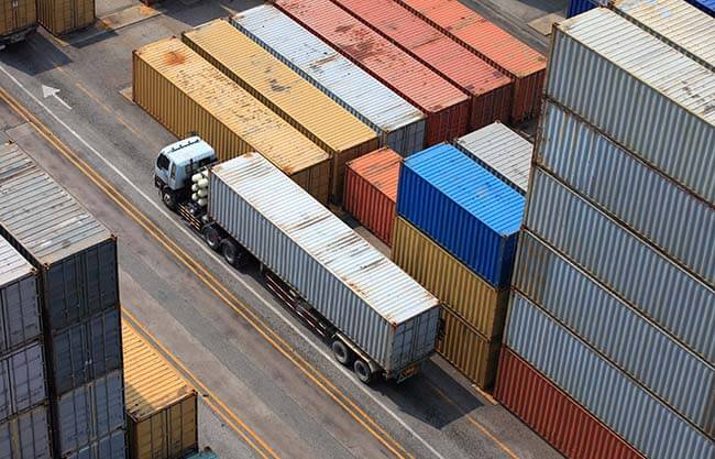 expédition de conteneurs de marchandises